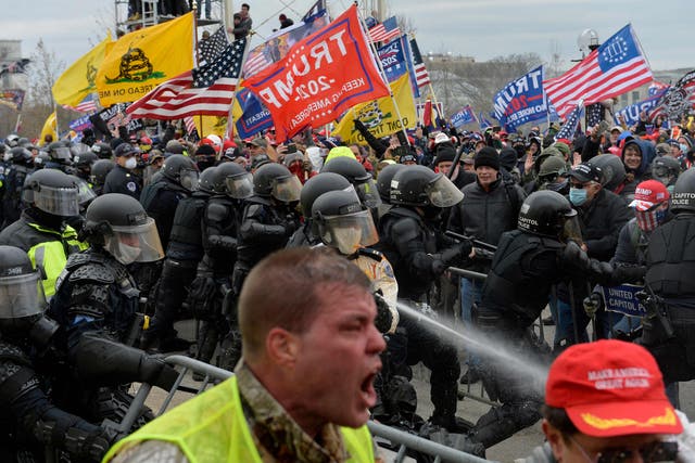 Trump supporters clash with police at the US Capitol on January 6