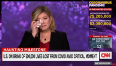 CNN host cries as she reports 500k US deaths from Covid