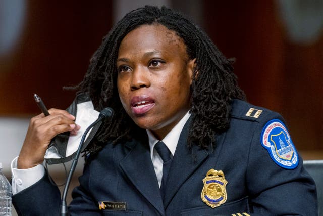 US Capitol Police captain Carneysha Mendoza recounted her harrowing experience fighting against the pro-Trump mob at the Capitol on 6 January.