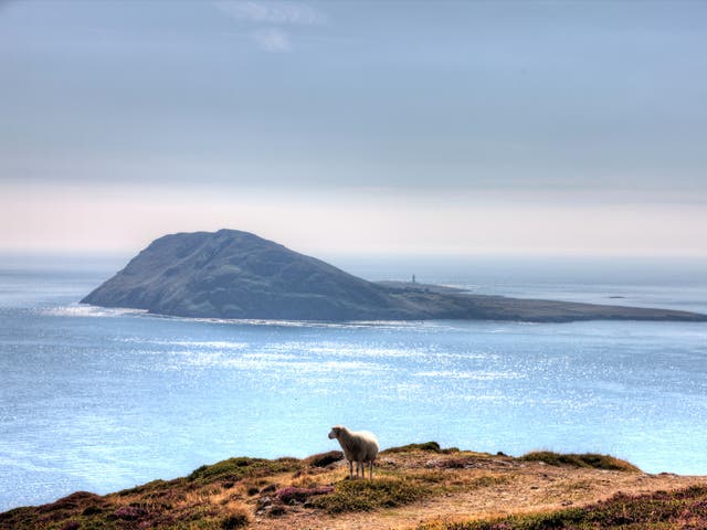 <p>According to Welsh legend the island of Bardsey (pictured here) was home to 20,000 saints</p>