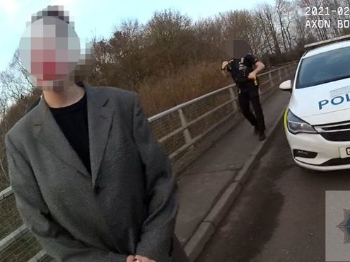 A couple were fined for breaching coronavirus regulations after Kent Police officers found them on the wrong side of safety barriers on a bridge on Gracious Lane, Sevenoaks, carrying out a photoshoot