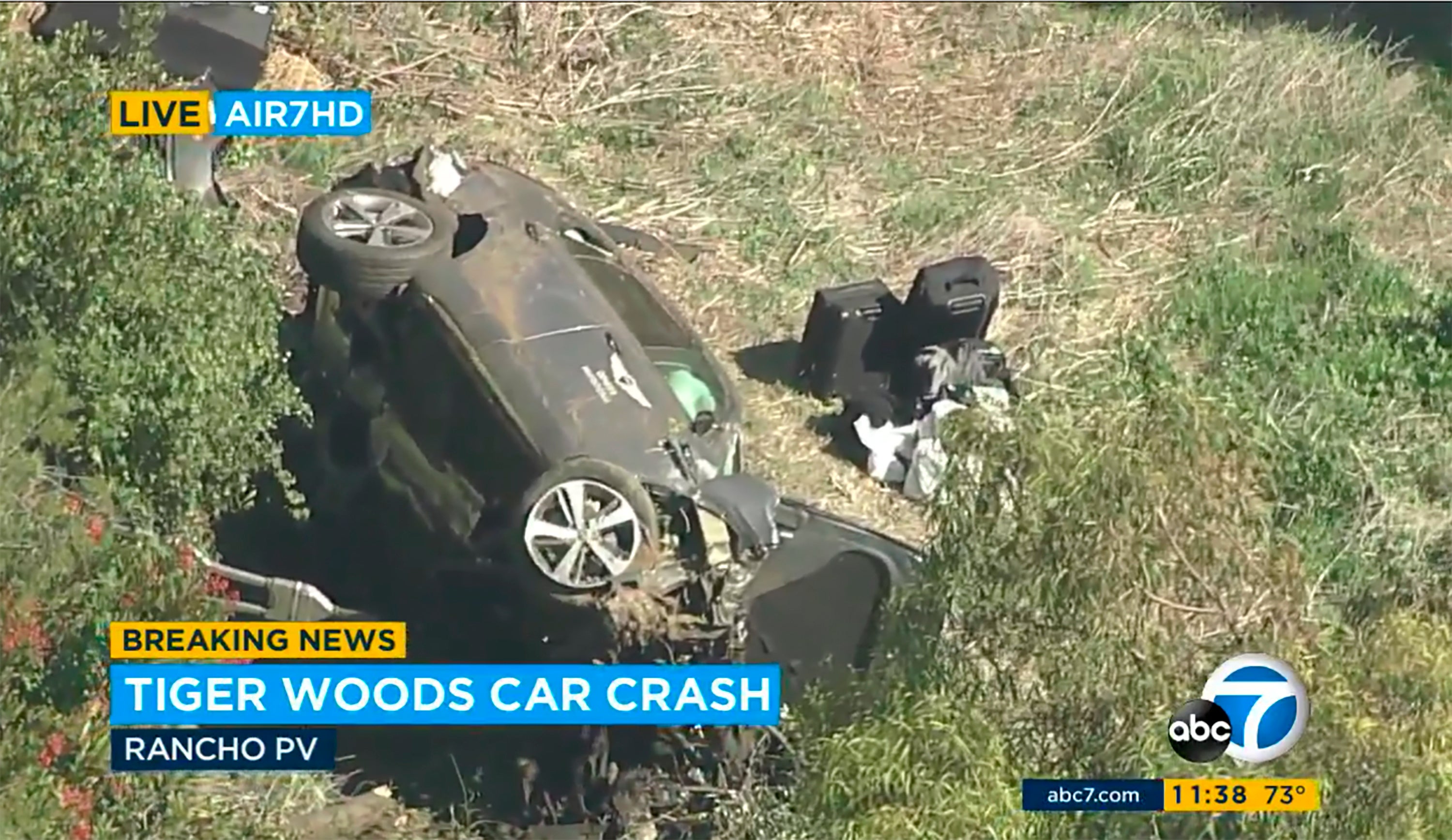 Tiger Woods Golfer Fortunate To Survive After Genesis Suv Crash Police Say The Independent