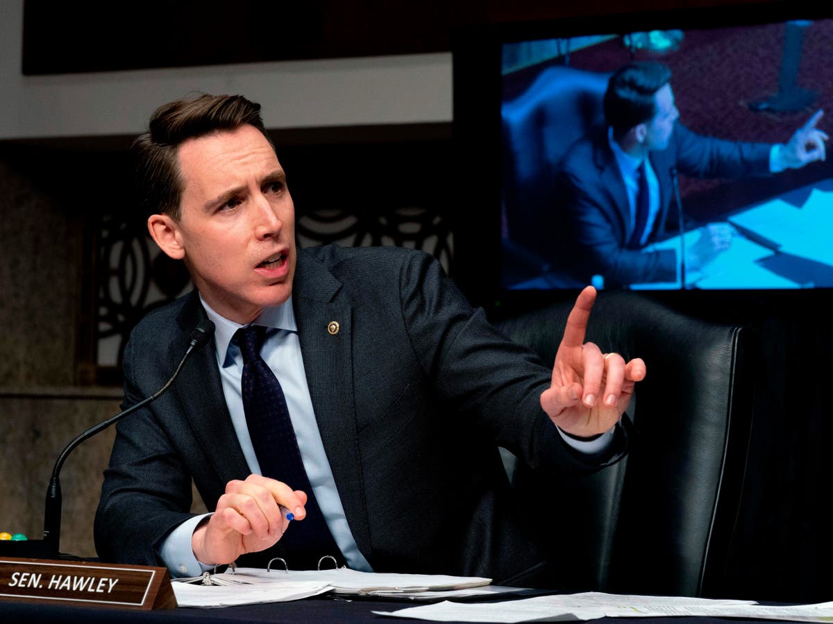 &lsquo;Hard to watch insurrectionist question witnesses&rsquo;: Twitter erupts over Hawley appearance at Capitol probe