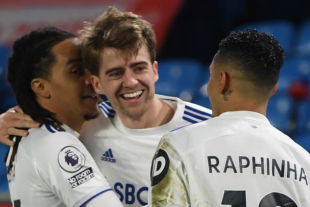 Patrick Bamford (centre) and Raphinha got on the scoresheet in Leeds’ win over Southampton