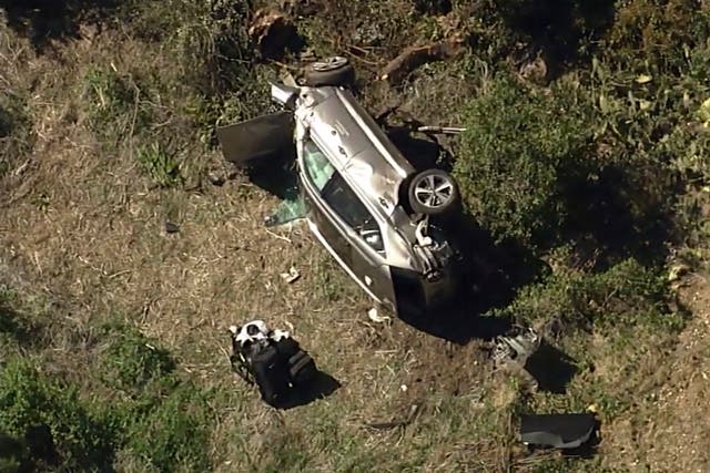 APTOPIX Tiger Woods Vehicle Crash