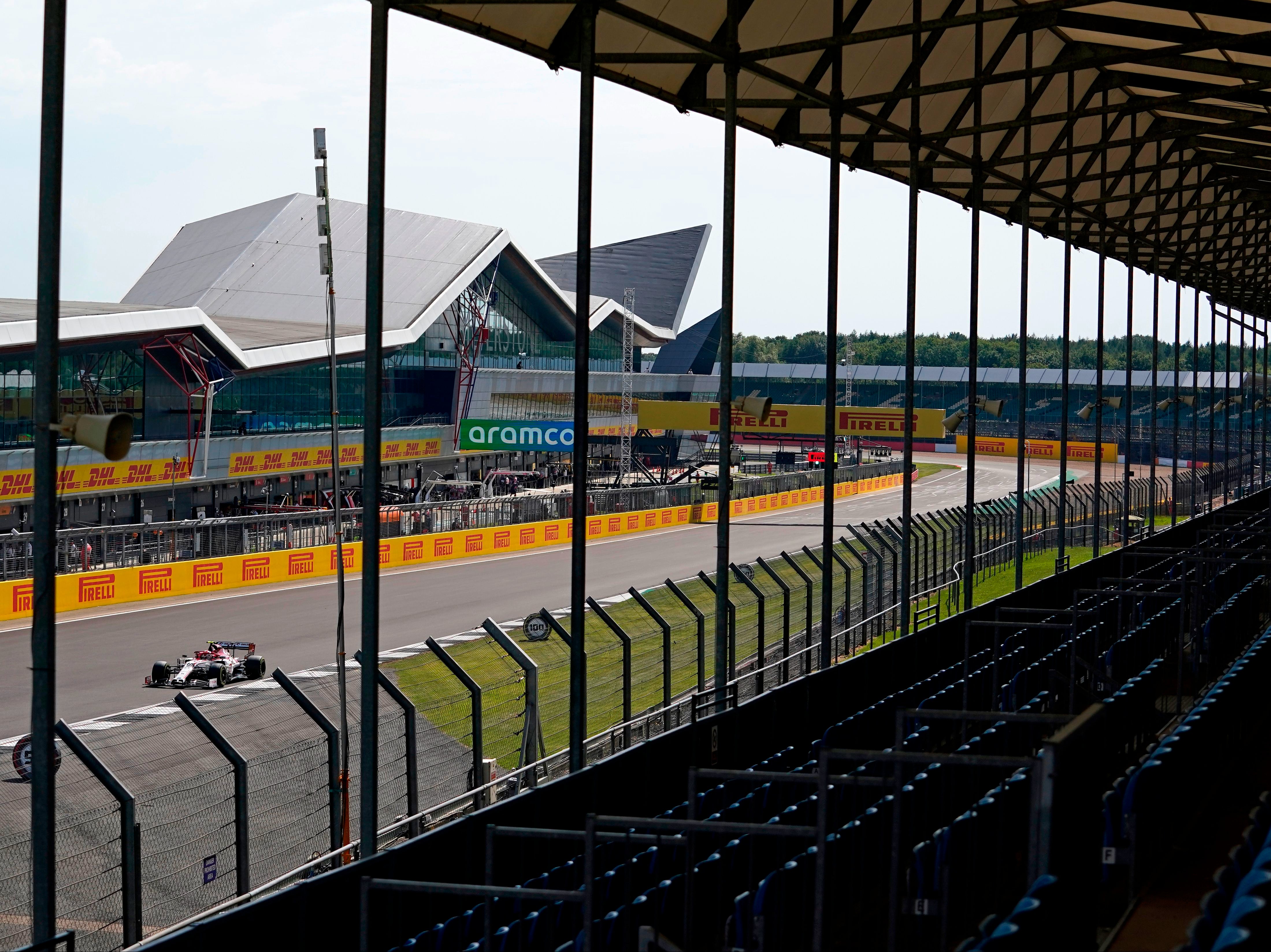 A general view from the grandstand at Silverstone