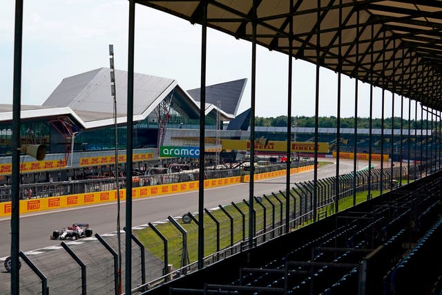 A general view from the grandstand at Silverstone 