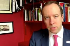 Matt Hancock ‘takes down’ picture of pub linked to Covid contract