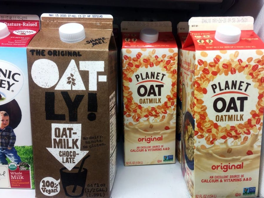 Oat milk cartons for sale in the US