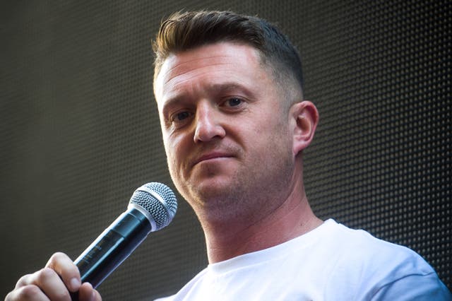 <p>Tommy Robinson has been issued with a stalking prevention order after threatening an Independent journalist</p>