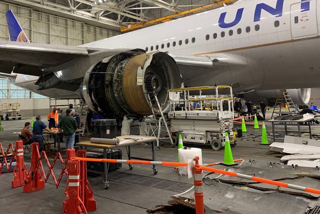 Check in: the United Airlines Boeing 777 involved in Saturday’s emergency landing in Denver