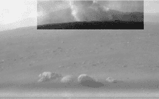 Nasa images show dramatic impact after piece of spacecraft smashes into Mars