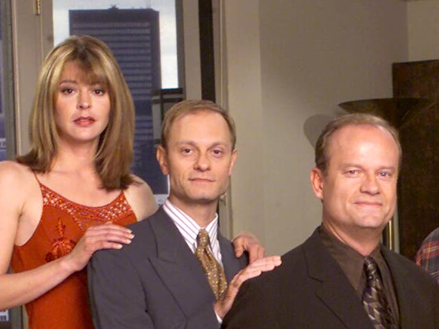 Jane Leeves, David Hyde Pierce and Kelsey Grammer in Frasier