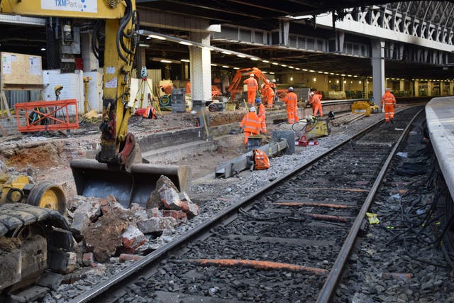Works outing: Network Rail engineering work at Paddington station in London