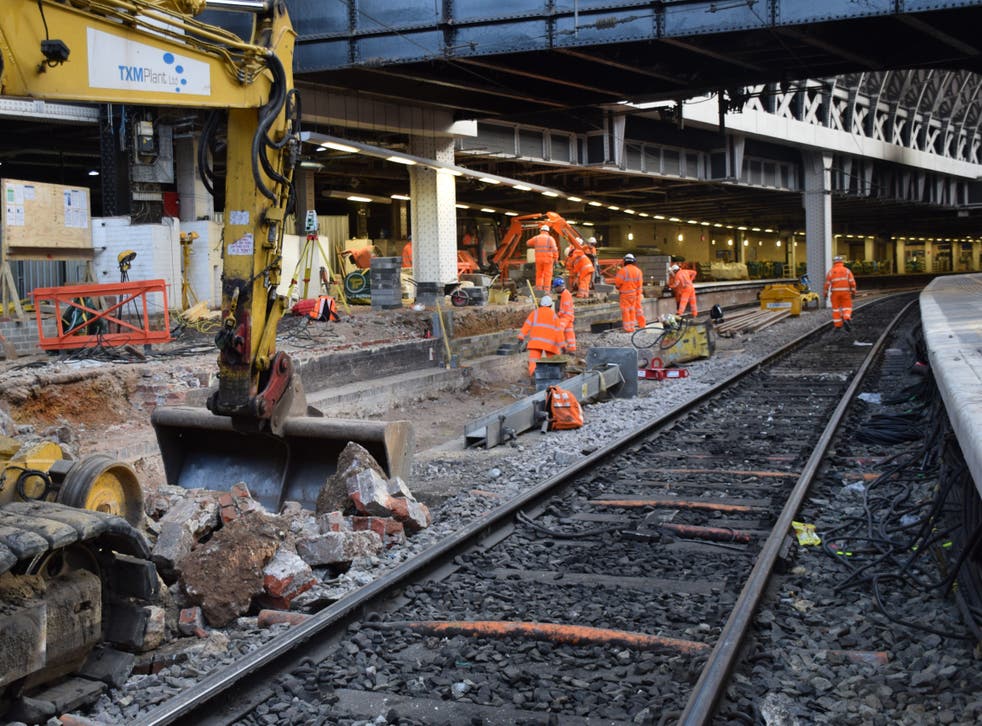 Works outing: Network Rail engineering work at Paddington station in London