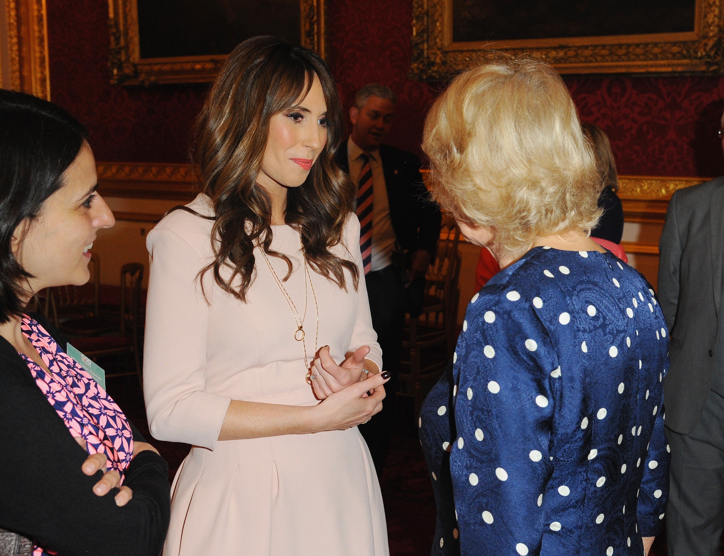 One’s show: Jones with the Duchess of Cornwall at BBC2’s 500 Words Competition in 2015