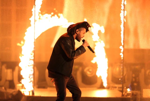 <p>FILE - In this Sunday, Nov. 22, 2015, file photo, the Weeknd performs at the American Music Awards at the Microsoft Theater in Los Angeles. </p>