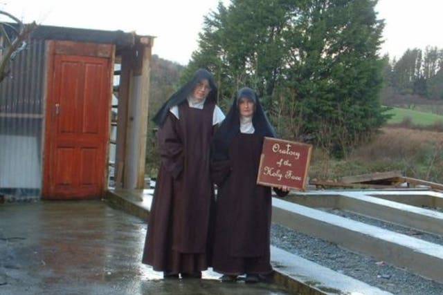 Mother Irene Gibson (right) and Sister Anne Marie (left) travelled between Cork and Dublin when it was illegal to do so