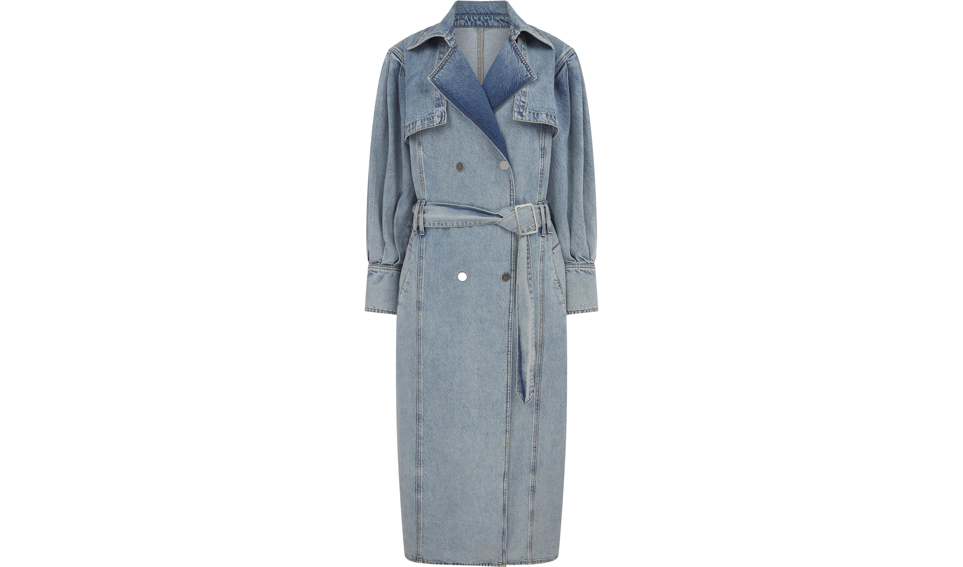 River Island Long Sleeve Denim Trench Jacket in Blue, £72 (was £90)