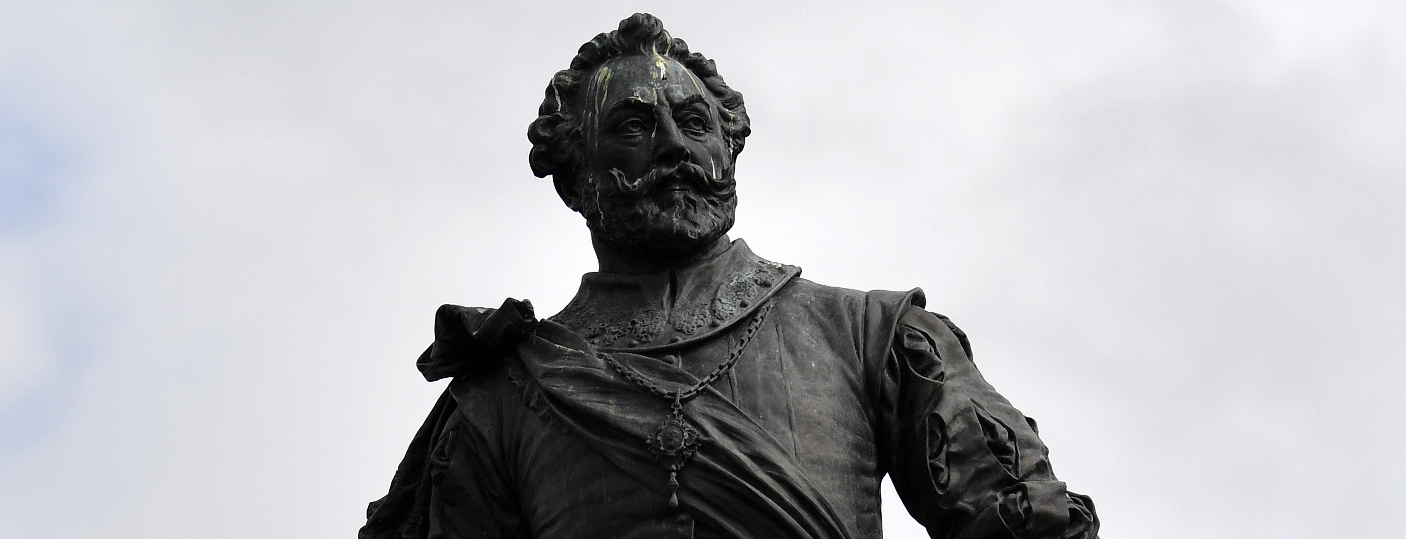 A statue of Sir Francis Drake seen on Plymouth Hoe