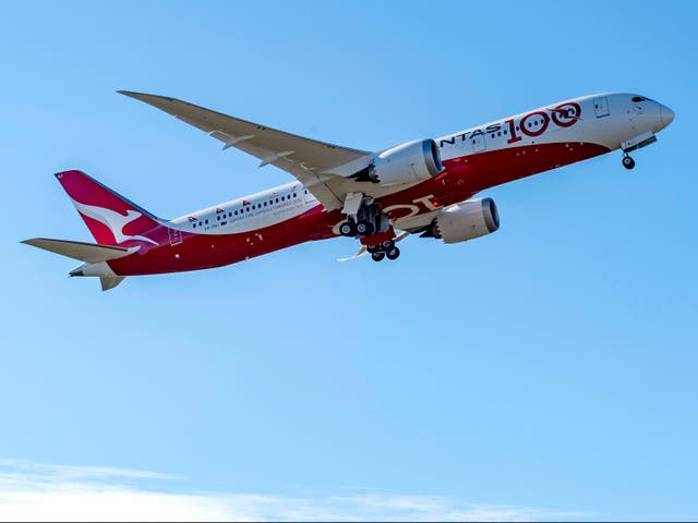 London bound: Qantas will operate all its UK flights with the Boeing 787