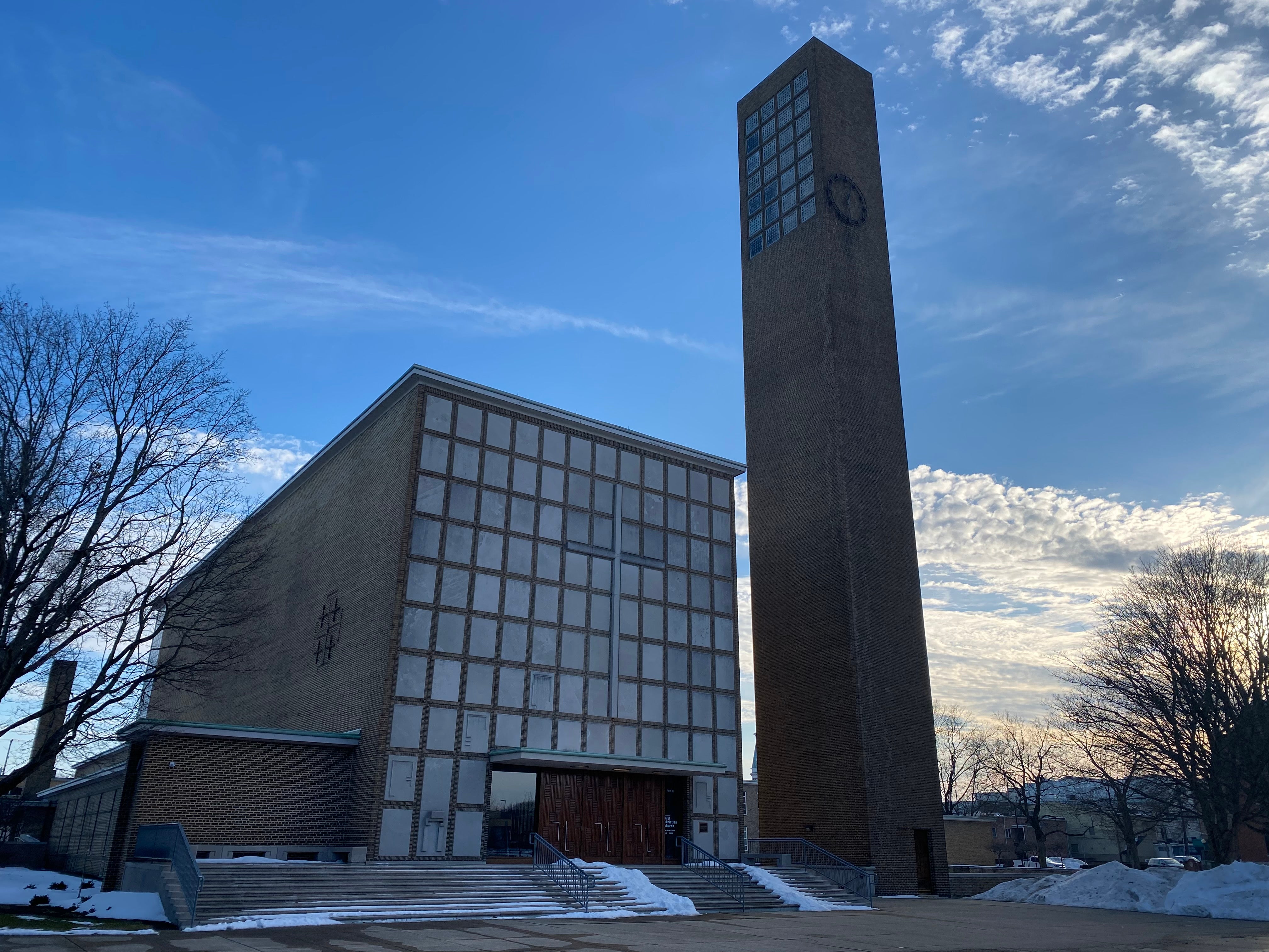 The First Christian Church in Columbus, designed by Finnish architect Eliel Saarinen.