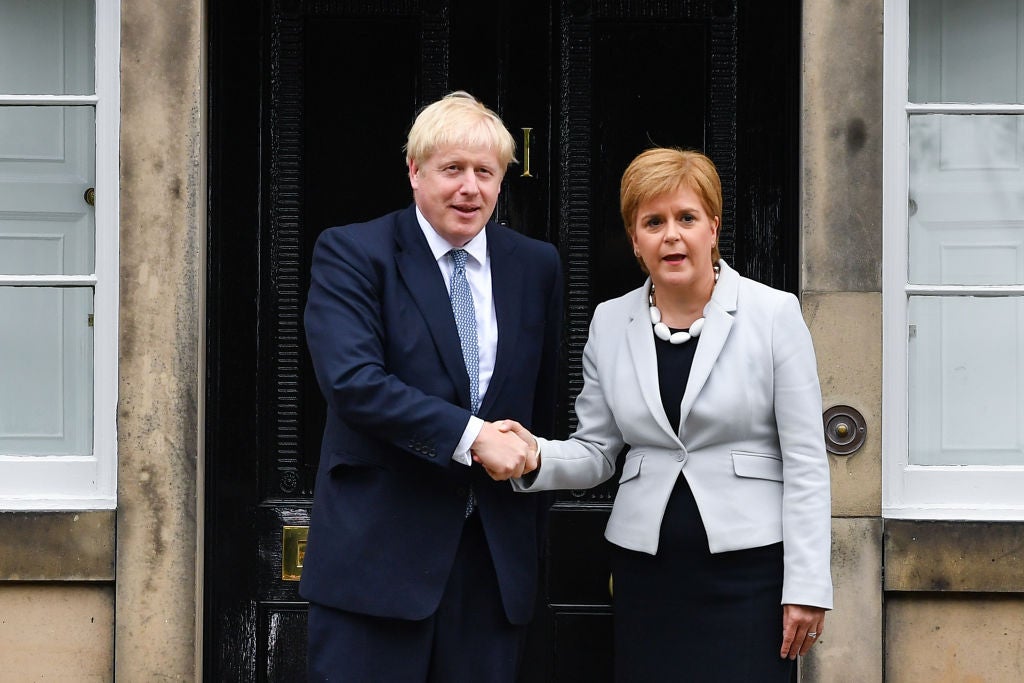 Boris Johnson and Nicola Sturgeon in 2019