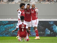 Arsenal vs Benfica result: Pierre-Emerick Aubameyang fires Gunners to Europa League comeback win