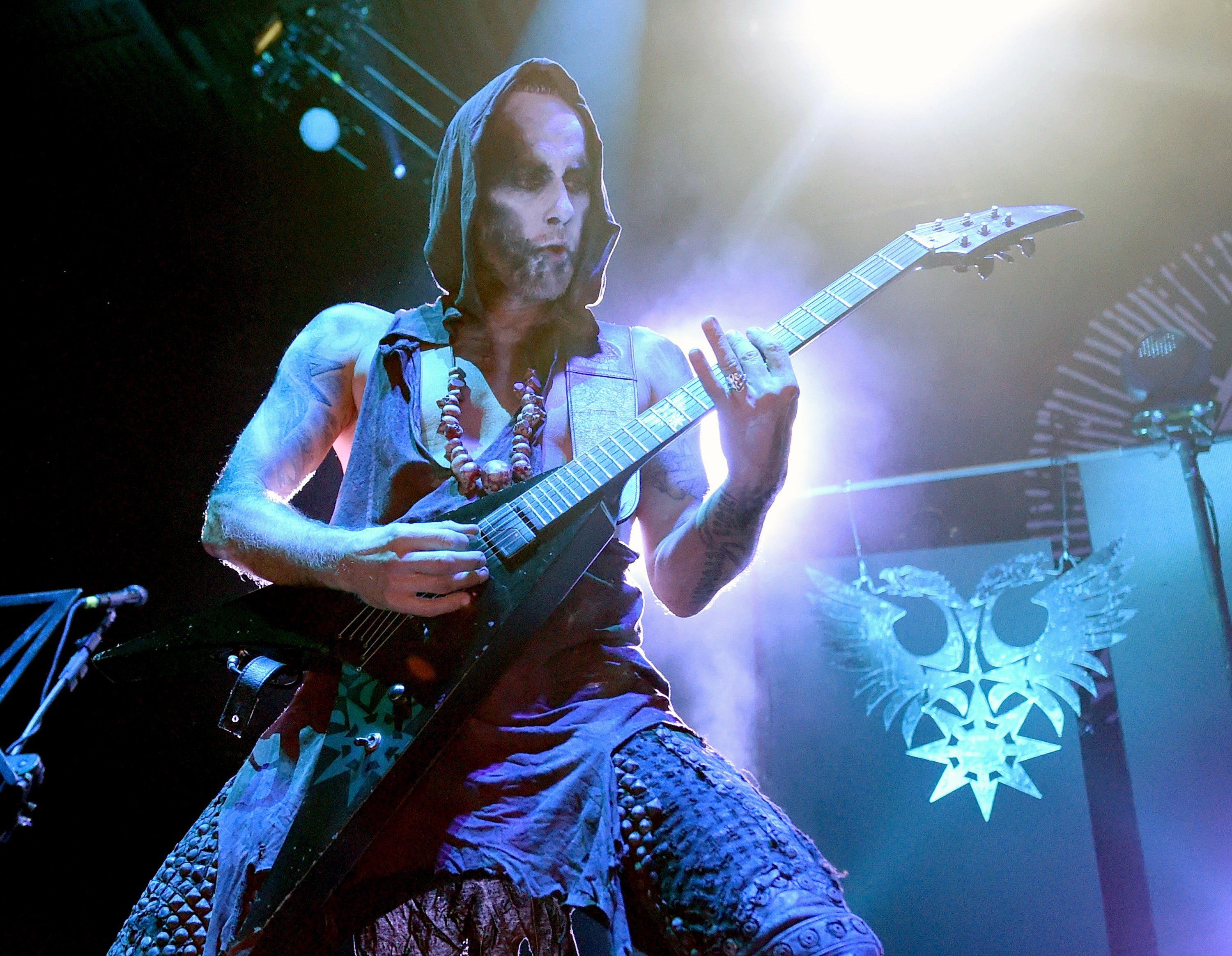 Frontman Adam “Nergal” Darski of Behemoth performs at The Joint inside the Hard Rock Hotel & Casino on 4 August, 2017 in Las Vegas, Nevada