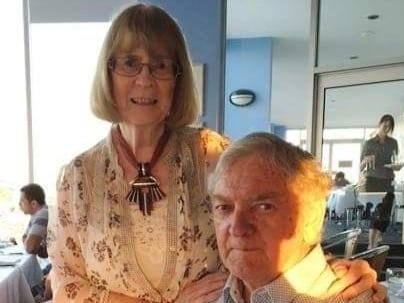 Rita Rich-Mulcahy, 81, and her late husband John Mulcahy. Facebook has apologised after it attempted to ban the widow over pig-related comments the platform mistook for ‘hate speech’