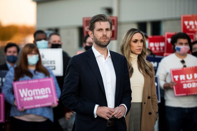 <p>File image: Lara Trump and her husband, Eric Trump, were deeply involved in political work during Donald Trump’s tenure as the president     </p>