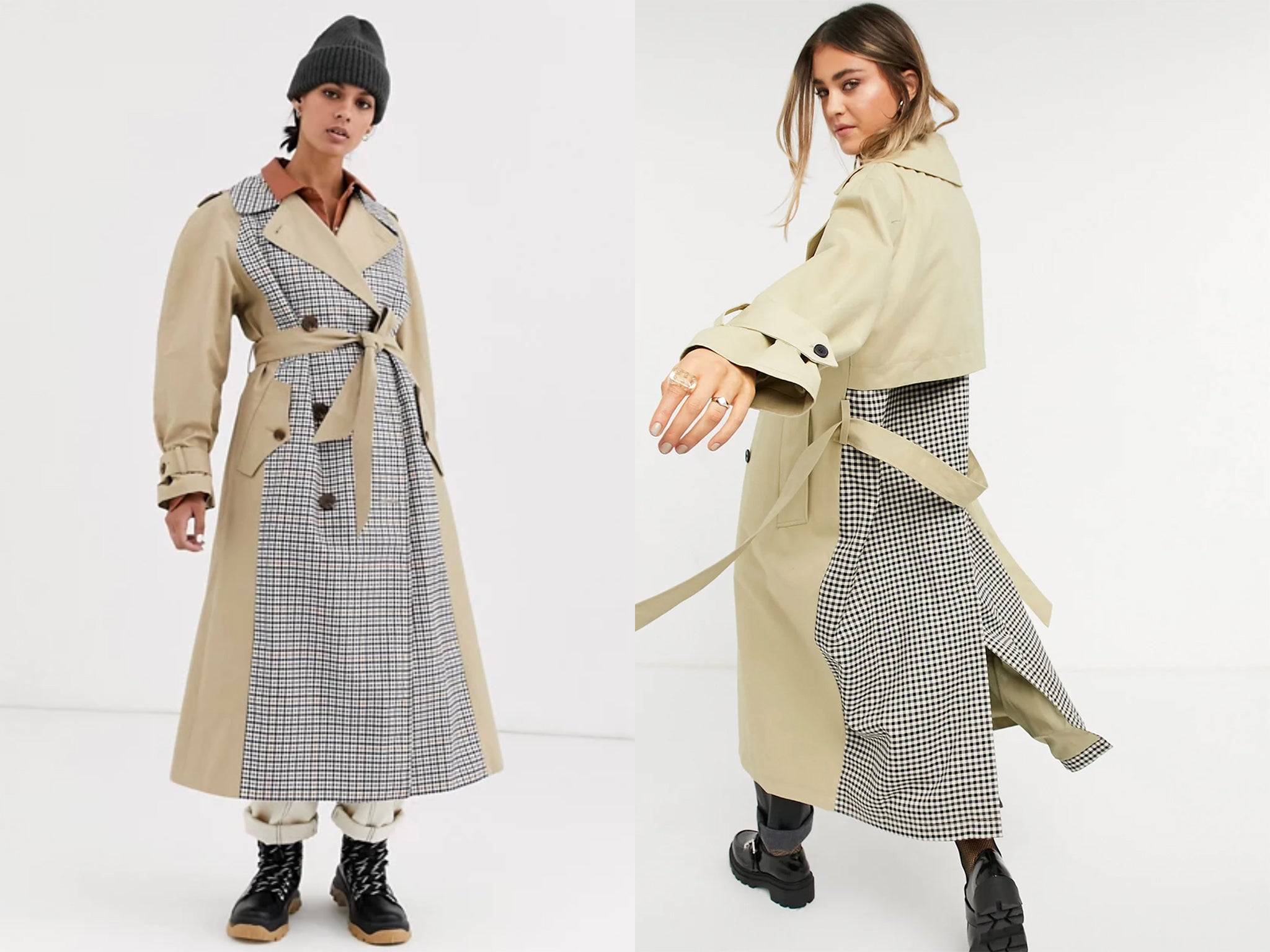 Left to right: Last year’s sell-out jacket and this year’s must-have coat