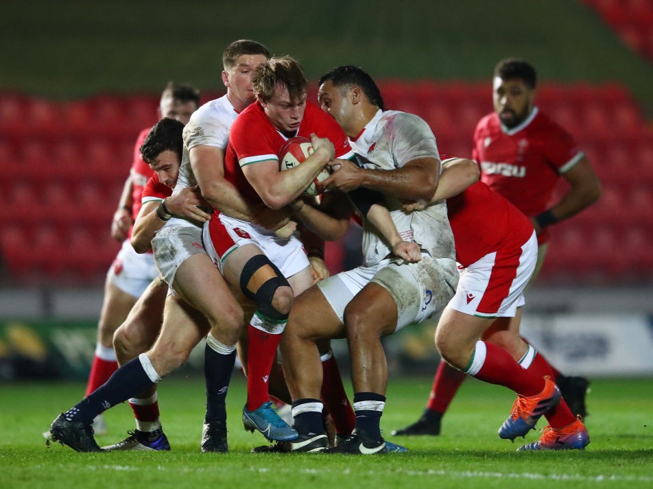 England in action against Wales in the Autumn Nations Cup
