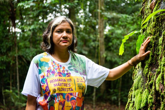<p>Claudelice’s brother and sister-in-law were killed for their ‘crime’ of trying to protect the Brazilian Amazon</p>