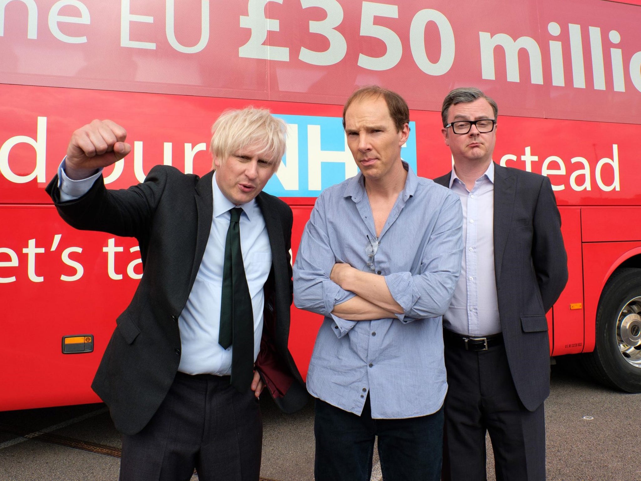 Richard Goulding, Benedict Cumberbatch and Oliver Maltman in Brexit: The Uncivil War