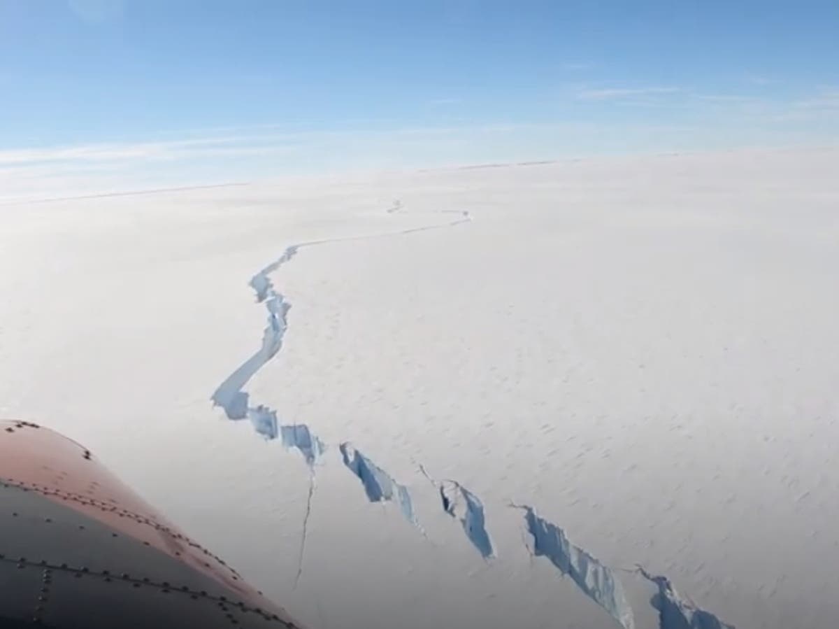 An iceberg nearly as big as London has broken off an ice shelf in Antarctica