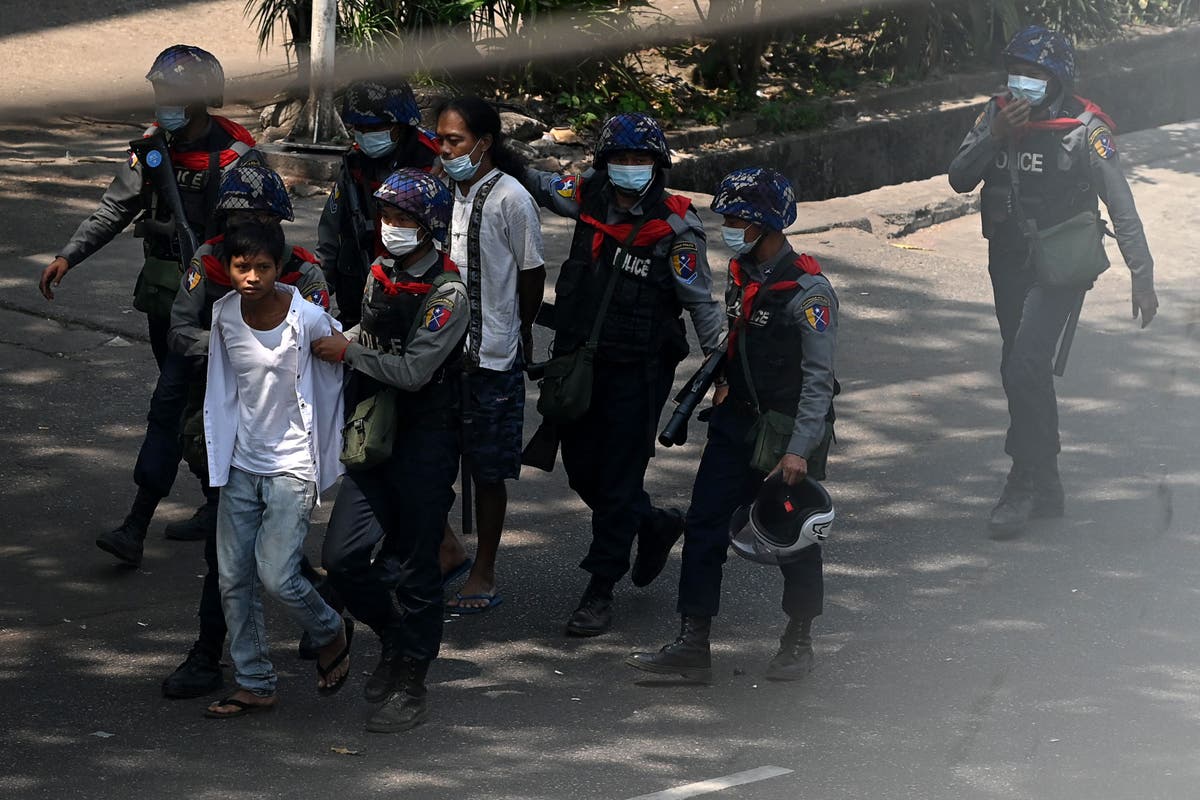 Police ramp up clampdown on protesters in Myanmar | The Independent