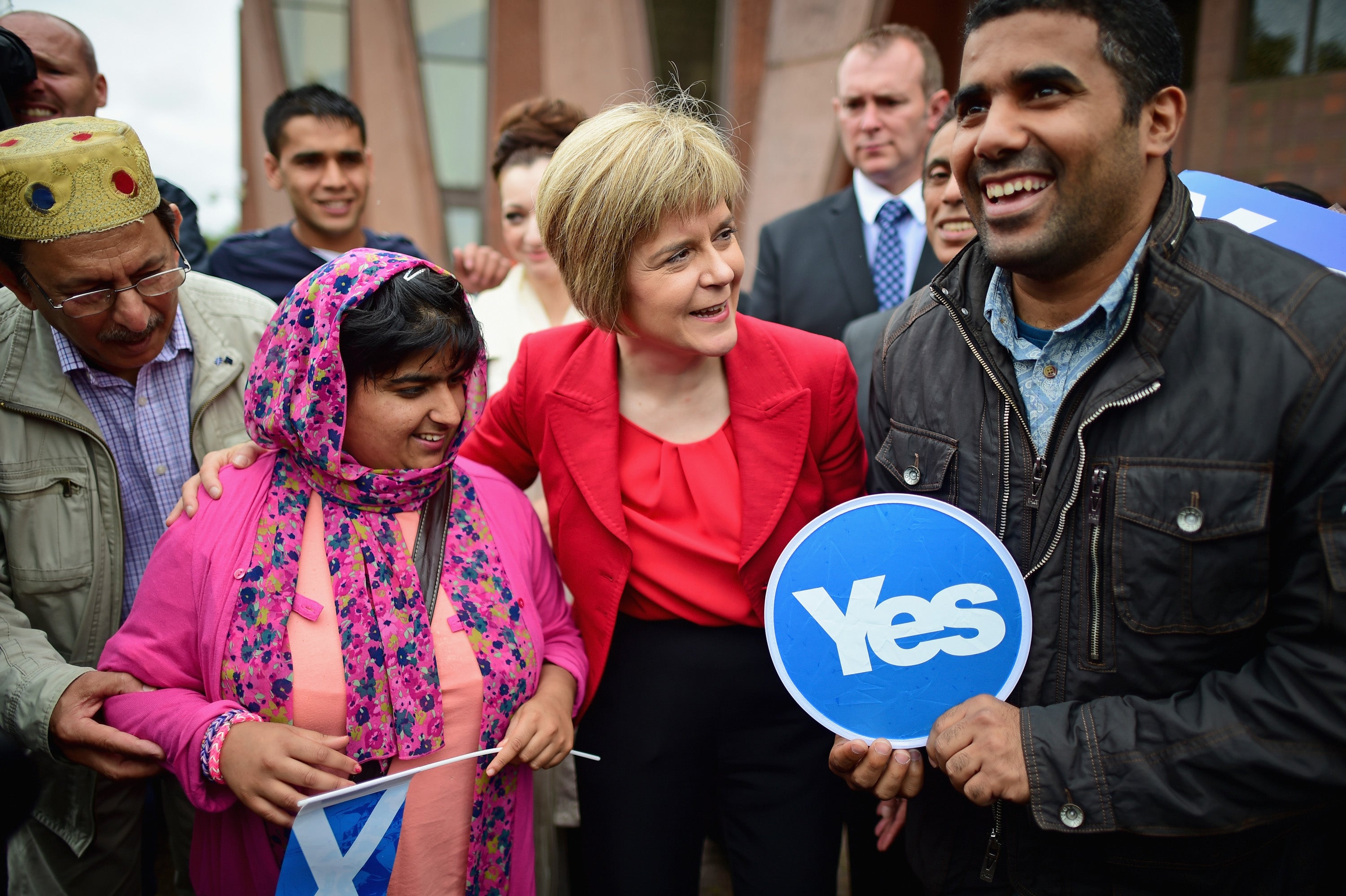 On the campaign trail during the Scottish independence referendum in 2014