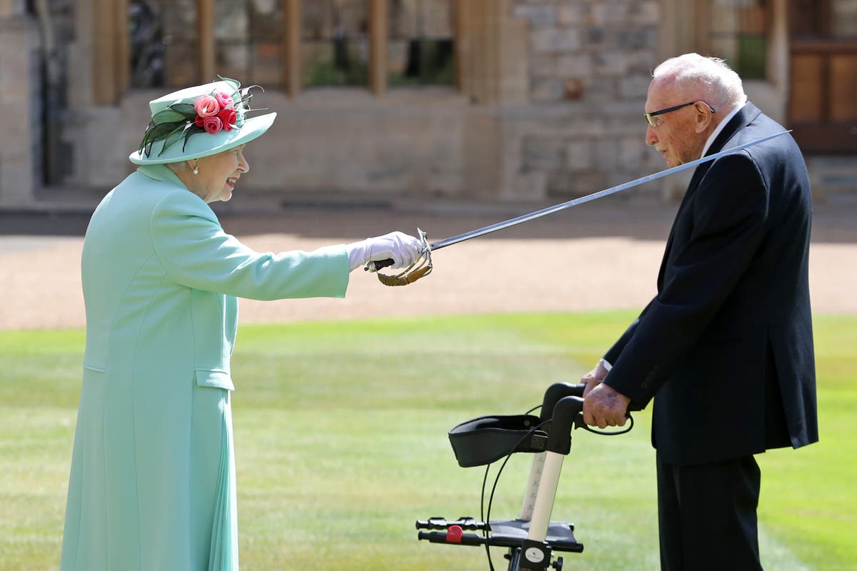 The Queen’s subtle funeral tribute to Captain Tom Moore