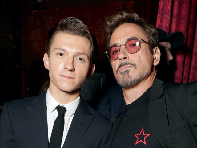 Holland with Downey Jr in 2017