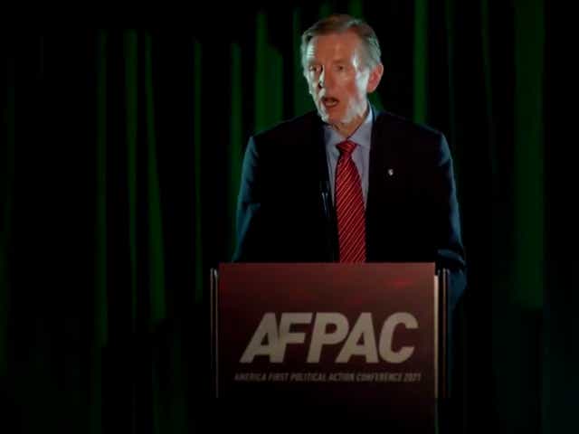 <p>Republican congressman Paul Gosar appearing at AFPAC on Friday</p>