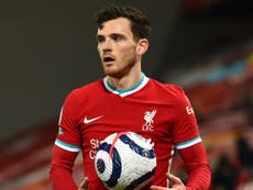 Andy Robertson says ‘no team in the world’ could cope with Liverpool’s defensive injuries