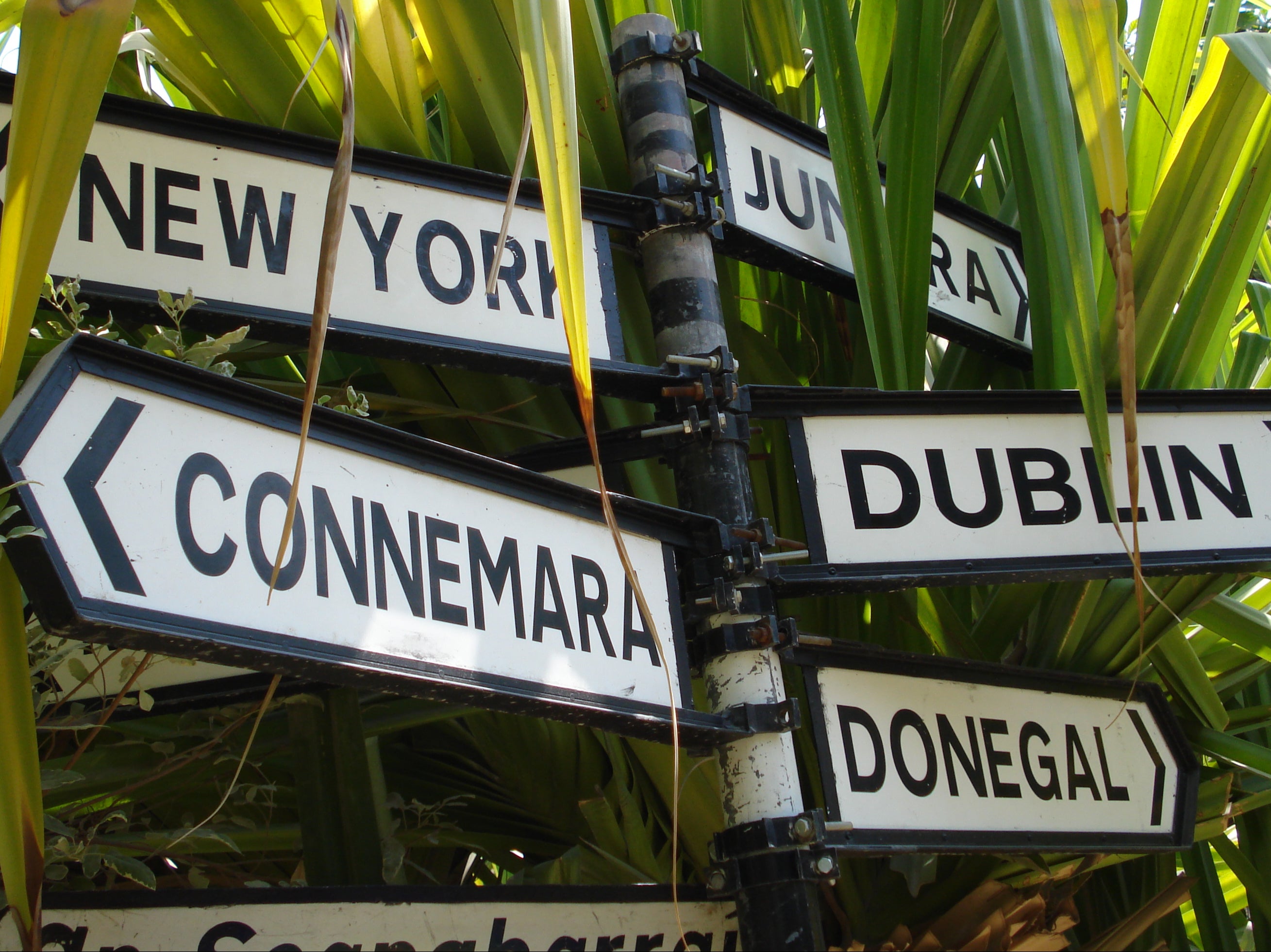 Going places? Signpost at the Irish Village in Dubai