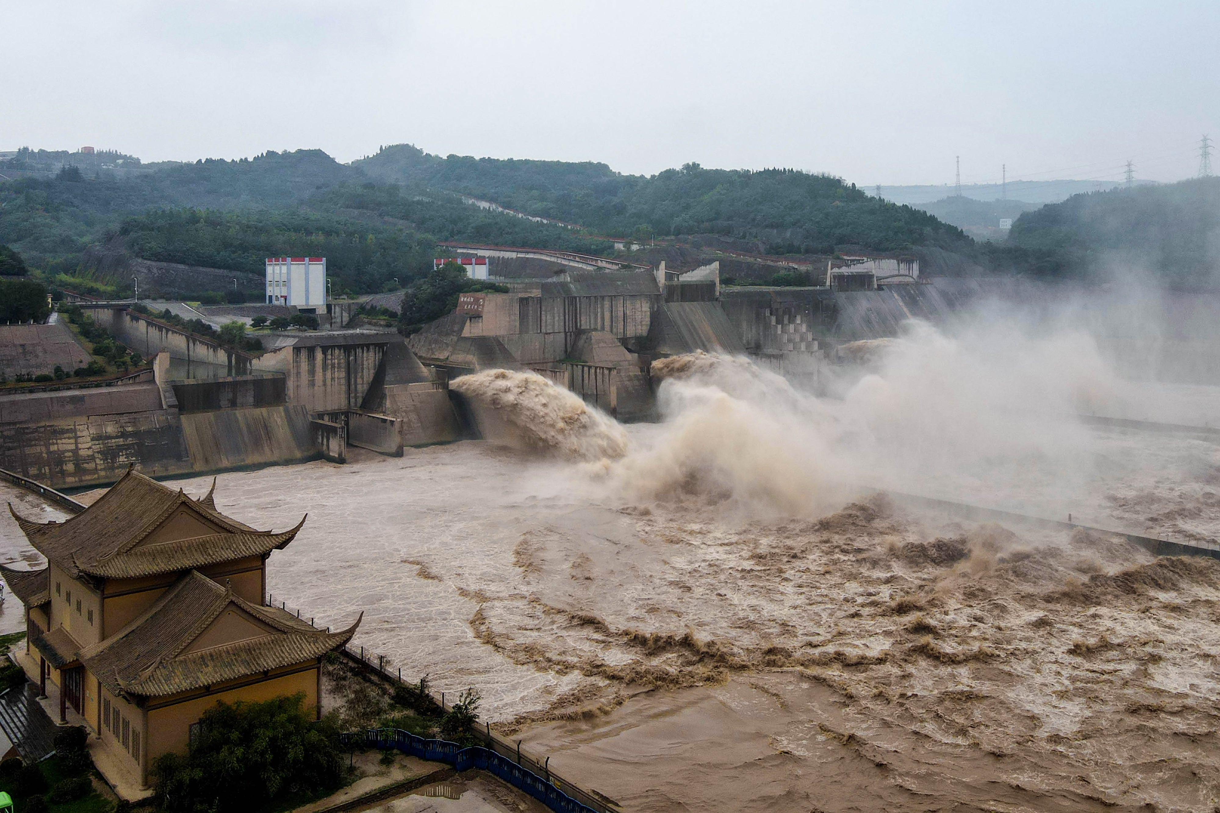 Water released from the Xiaolangdi dam in Luoyang, in preparation of the upcoming annual flood season at the Yellow River basin