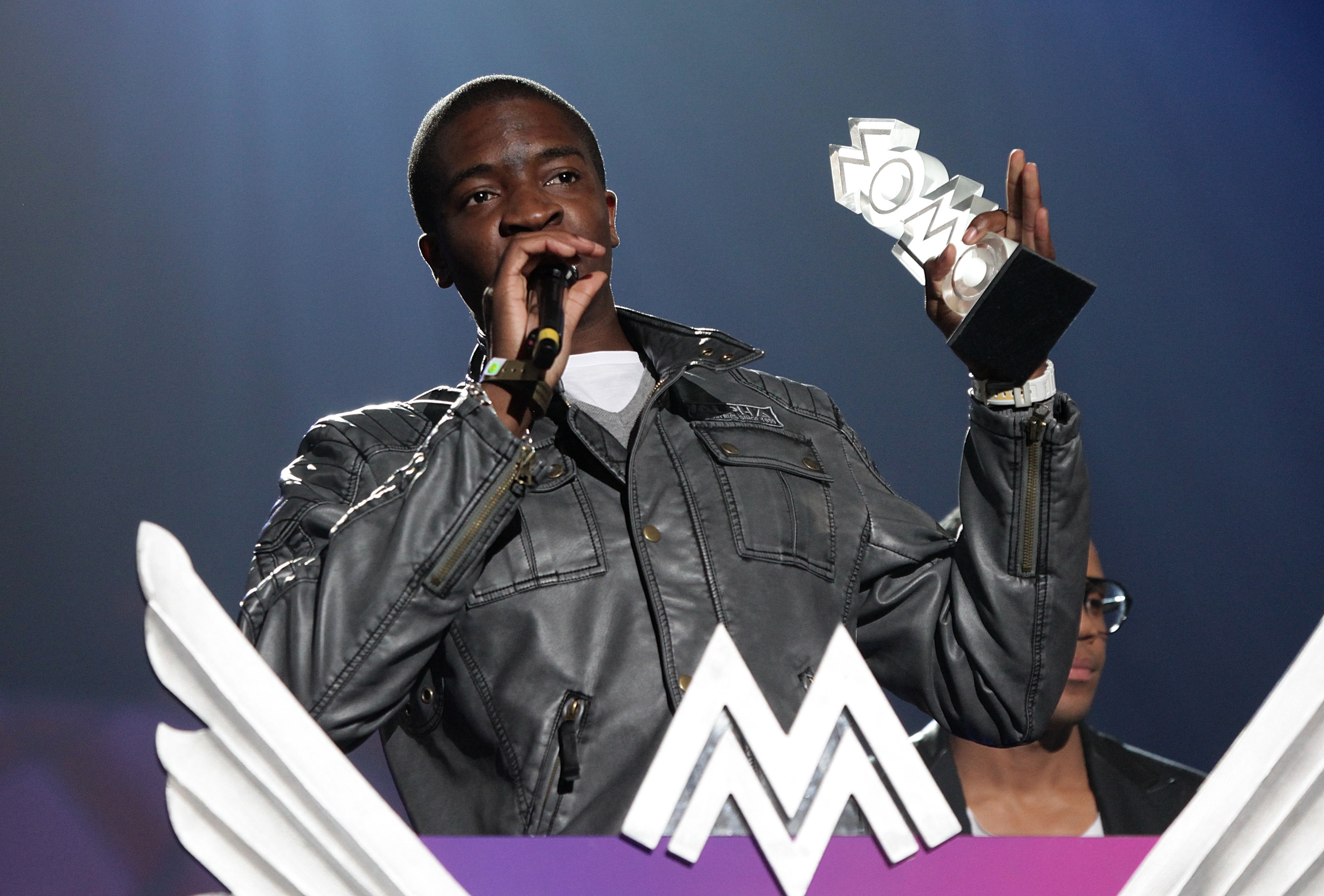 Guvna B collects his award for Best Gospel Act during the 2010 Mobo Awards in Liverpool