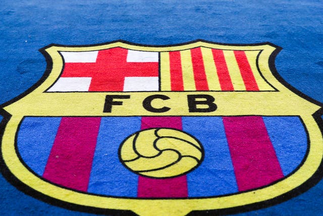 A general view of the Barcelona badge