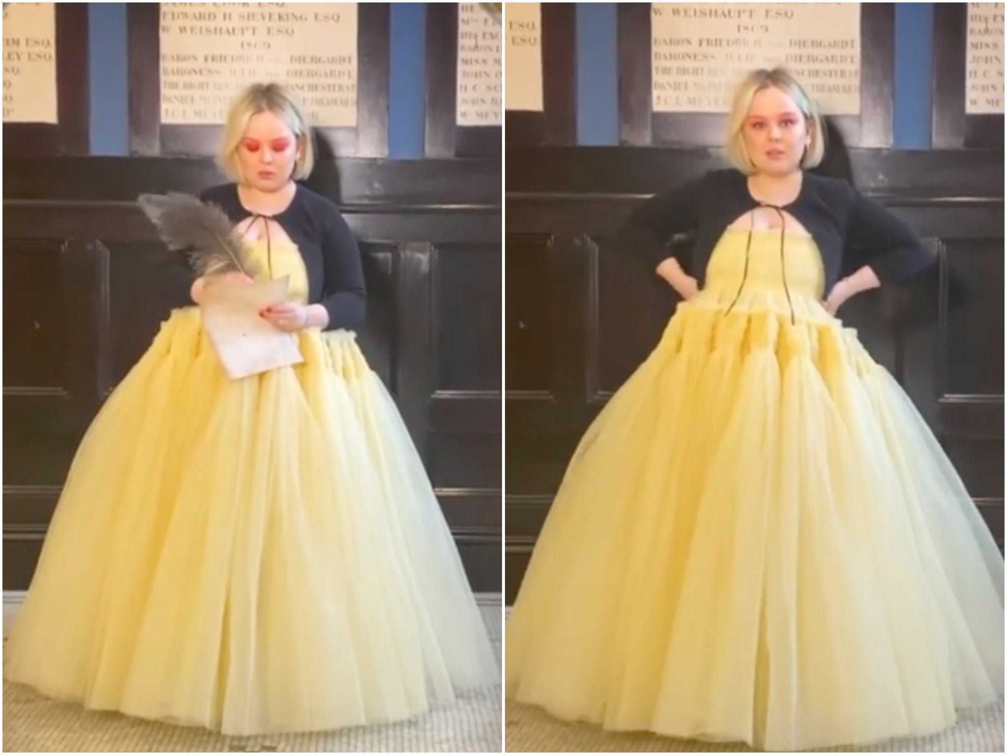 Coughlan wore a Molly Goddard dress on the red carpet