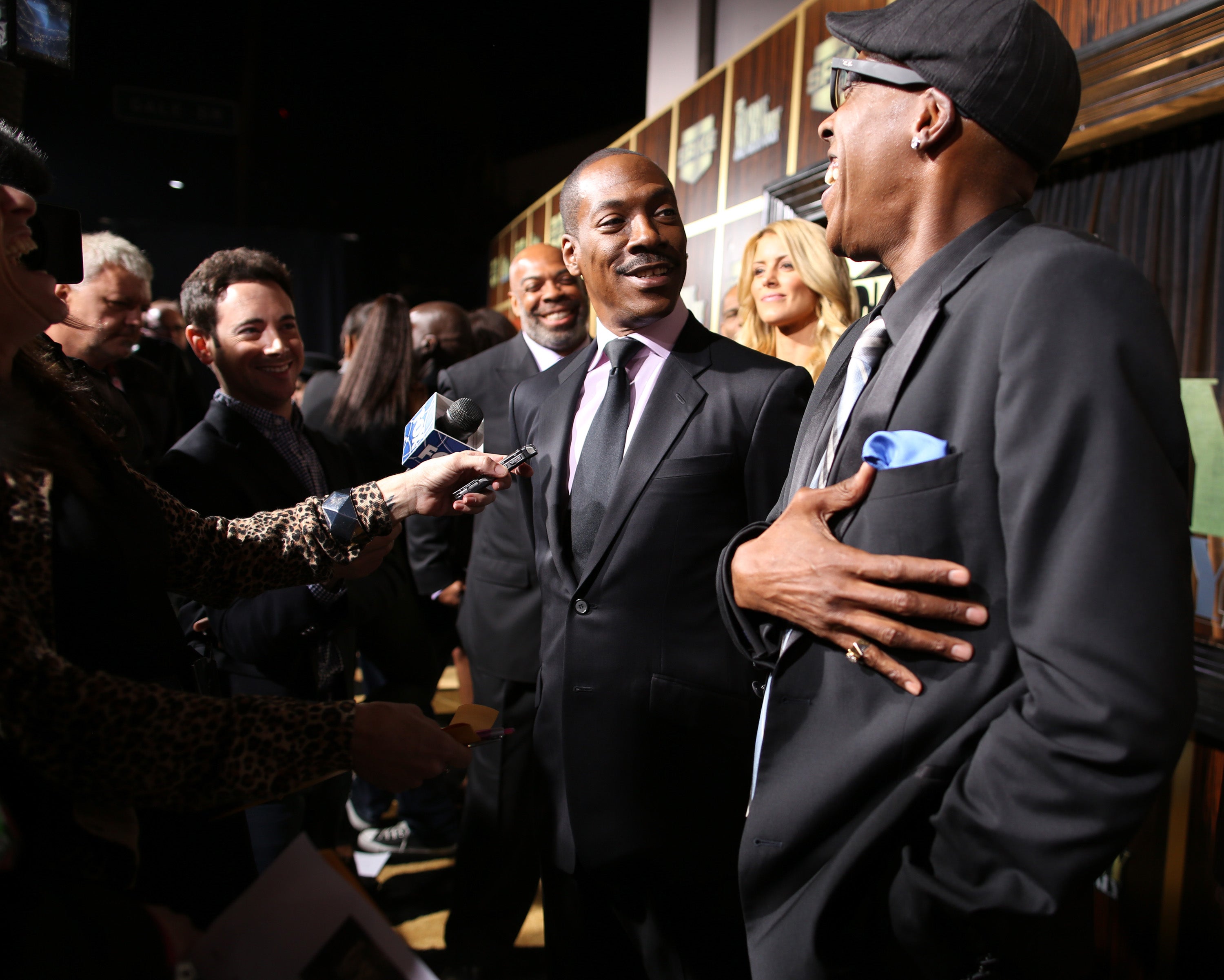 Murphy and Hall arrive at Spike TV’s ‘Eddie Murphy: One Night Only’ at the Saban Theatre on 3 November 2012, in Beverly Hills, California