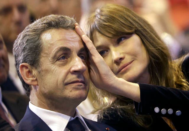 Nicolas Sarkozy and wife Carla Bruni-Sarkozy in 2016