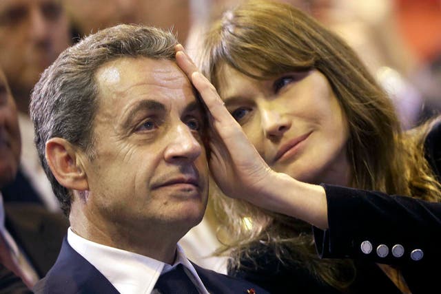 Nicolas Sarkozy and wife Carla Bruni-Sarkozy in 2016